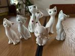 Katten beeldjes 80s, Antiek en Kunst, Antiek | Porselein, Ophalen of Verzenden