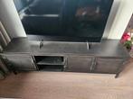 Zwarte stalen TV Kast / TV Meubel met opbergruimte, Huis en Inrichting, Ophalen, Gebruikt, Industrie, 150 tot 200 cm