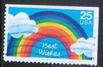 USA  Regenboog best wishes, Postzegels en Munten, Postzegels | Amerika, Verzenden, Noord-Amerika