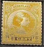 Penning Postzegel Princess Wilhelmina 3 cent - 1891, Postzegels en Munten, Verzenden, Brons, Nederland