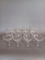 12 champagne coupes model Jivo Kristalunie Maastricht, Antiek en Kunst, Antiek | Glas en Kristal, Ophalen of Verzenden