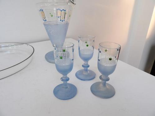 Art Deco/Art Nouveau Likeurset Vieux Chenee/Liege, Antiek en Kunst, Antiek | Glas en Kristal, Ophalen of Verzenden