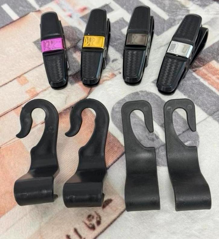 8 X auto organizer clips tassenhouder zonnebril houder pasje, Auto diversen, Auto-accessoires, Nieuw, Ophalen of Verzenden