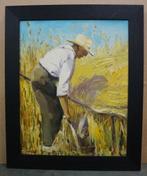 Joseph TILLEUX, oogstende boer, Antiek en Kunst, Kunst | Schilderijen | Klassiek, Ophalen of Verzenden