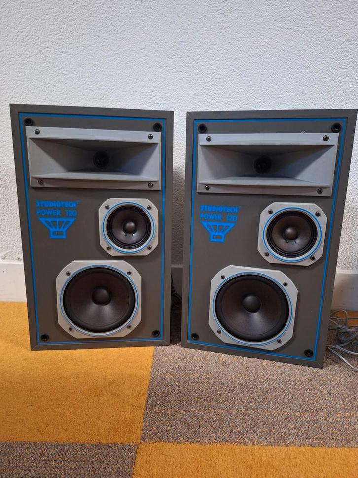 Studiotech Power 120 Luidsprekers – Vintage – Goede staat, Audio, Tv en Foto, Luidsprekers, Zo goed als nieuw, Front, Rear of Stereo speakers
