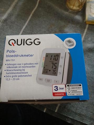Quigg nieuw in doos. Pols-bloeddrukmeter. beschikbaar voor biedingen