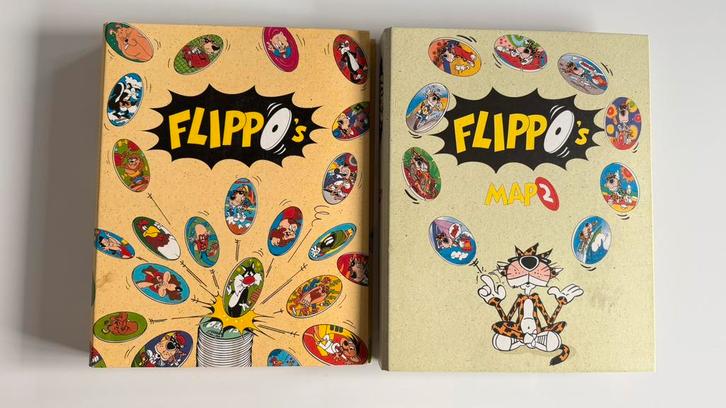 Flippo’s map 1 en 2, compleet en meer, Verzamelen, Flippo's, Verzameling, Adventure, Cheetos 24 Game, Flying, Griezel, Joker, Looney Tunes
