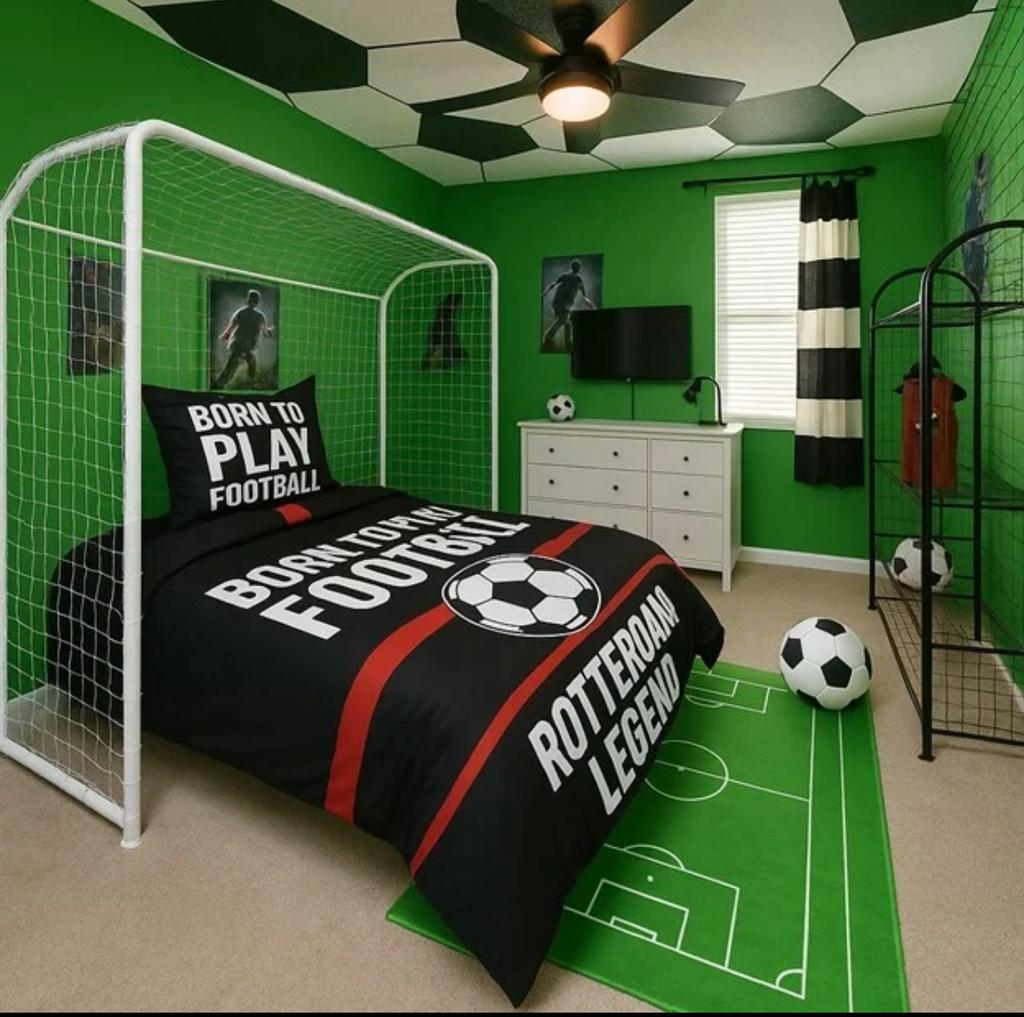 Feyenoord fan dekbedovertrek 200x200, Ophalen of Verzenden, Zo goed als nieuw, Jongetje of Meisje, Dekbedovertrek