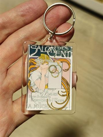 Alphonse Mucha Salon Des Cent Sleutelhanger . beschikbaar voor biedingen