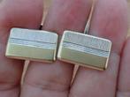 zilveren vergulde Art Deco manchet knopen [044], Verzenden, Overige materialen, Manchetknopen, Verguld