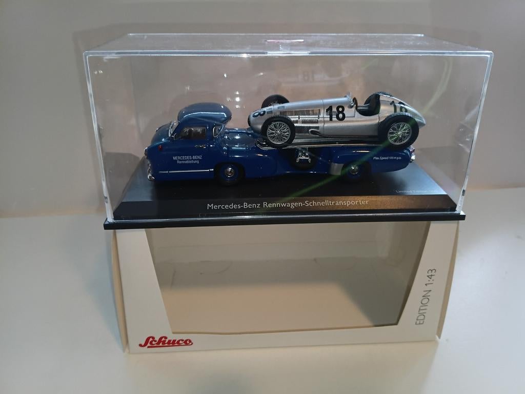 Schuco Mercedes renntransporter das Blaue Wunder, Ophalen of Verzenden, Nieuw, Auto, Schuco