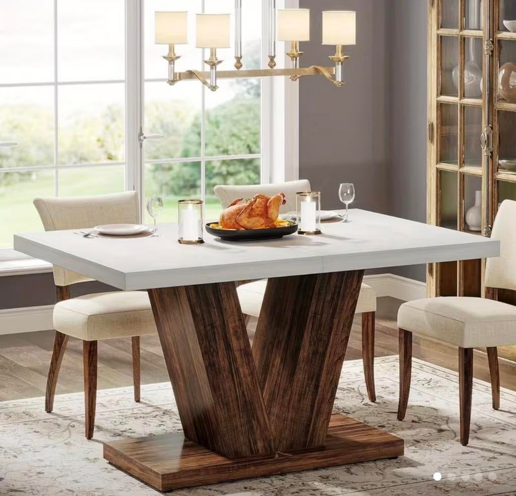 Tafel met 4 stoelen, Ophalen, Gebruikt, 4 tot 6 stoelen