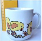 ook leuk voor Pasen. Kop mok CUP met kippen en eieren, glas, Ophalen of Verzenden