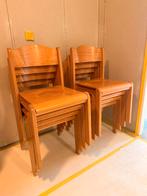 set van 8 houten stoelen te koop!, Huis en Inrichting, Stoelen, Ophalen, Bruin, Zo goed als nieuw, Minimalistisch