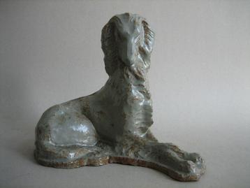 Aardewerk beeld hond gesigneerd Leo Muysken (1907-1984) beschikbaar voor biedingen