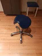 Blauwe Bureaukruk - Zadelkruk, Huis en Inrichting, Bureaustoelen, Ophalen