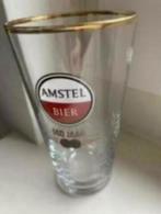 glas Amstel bier logo: 140 jaar, Ophalen of Verzenden, Zo goed als nieuw, Glas of Glazen, Amstel