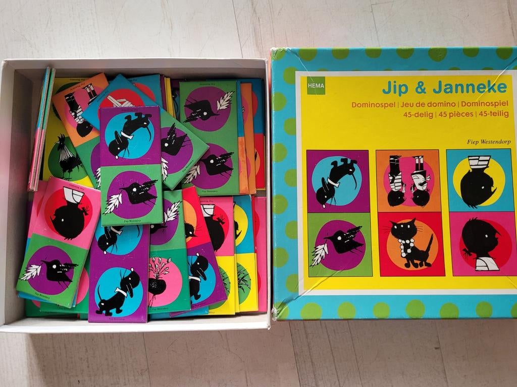 Jip & Janneke domino's, Ophalen of Verzenden, Gebruikt, Puzzelen