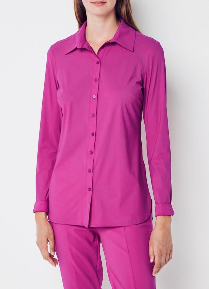 Studio Anneloes Poppy shirt fuchsia XS, Kleding | Dames, Blouses en Tunieken, Zo goed als nieuw, Maat 34 (XS) of kleiner, Roze