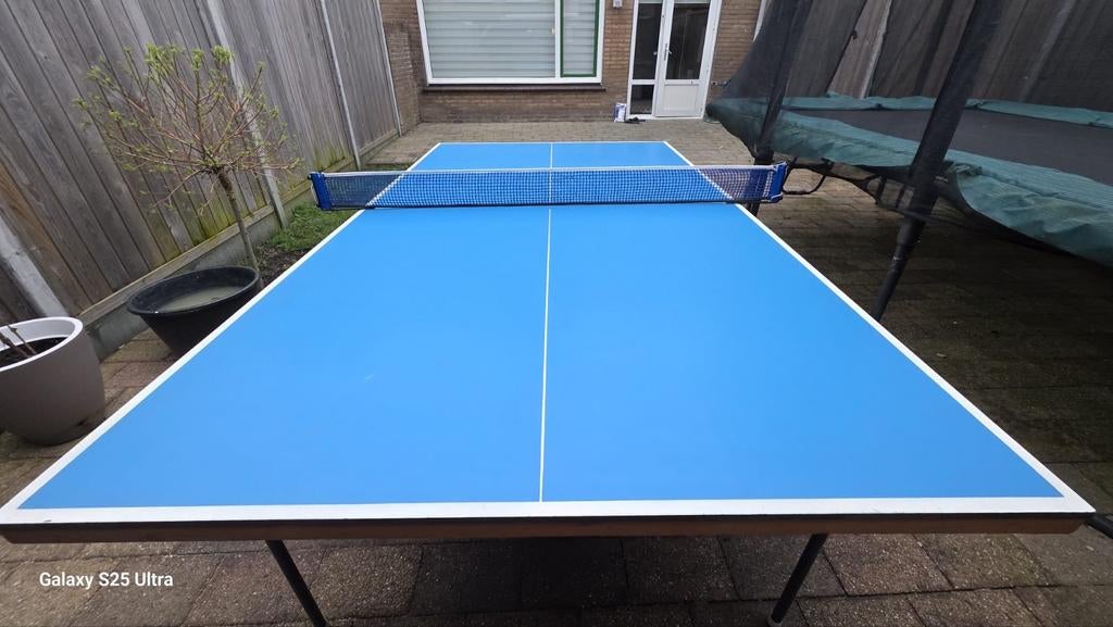 Tafeltennistafel voor buiten - stevig & compleet, Sport en Fitness, Tafeltennis, Ophalen of Verzenden, Inklapbaar