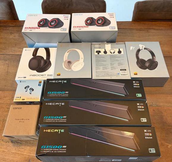 Partij computer speakers, soundbars en Bluetooth hoofdtelefo, Computers en Software, Pc speakers, Zo goed als nieuw, Ophalen