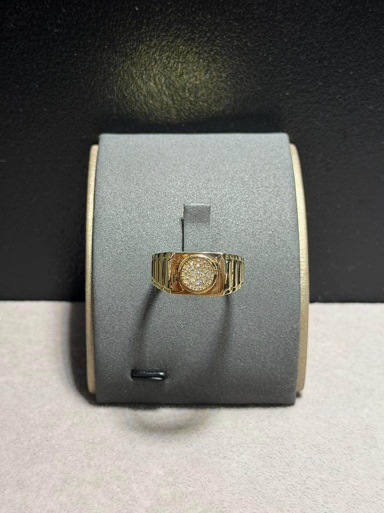 14 Karaat goud - Ring - Zegel Ring - Nieuw - Mt 20,5, Ophalen of Verzenden, Nieuw, Goud, Dame of Heer