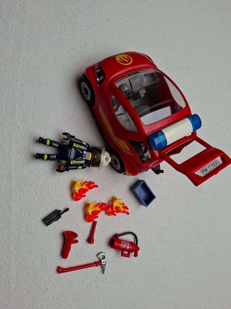 Playmobil Brandweer 9235 Auto + Brandweerman en Accessoires, Ophalen of Verzenden
