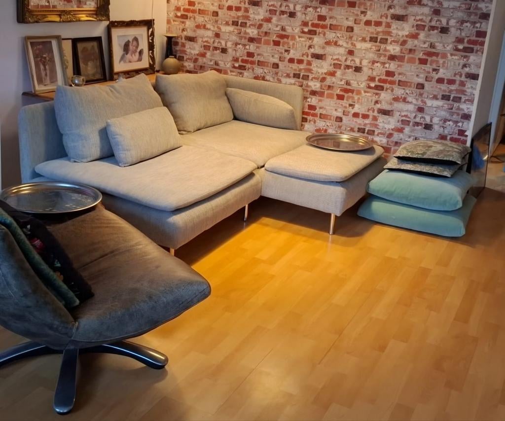 Soderhamn 2-zitsbank met chaise longue, Ophalen, Gebruikt, Stof