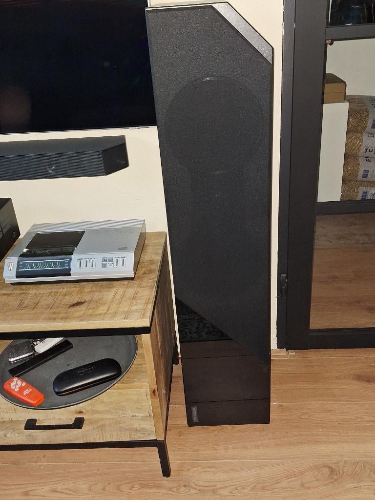 Luidsprekers Audiolab Laudate 150W +glasplaten, Audio, Tv en Foto, Gebruikt, 120 watt of meer, Front, Rear of Stereo speakers