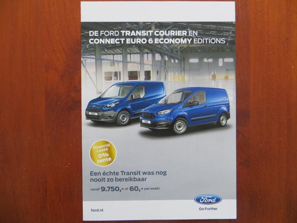 Ford Transit Courier en Connect Euro 6 Economy Editions 2017, Boeken, Ophalen of Verzenden, Nieuw, Ford