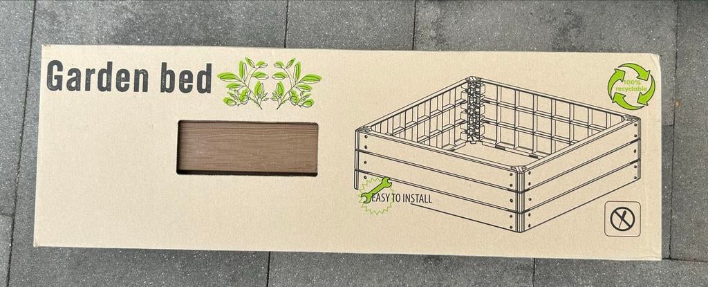 Moestuin bak kweekbak kunststof nieuw in doos, Tuin en Terras, Bloembakken en Plantenbakken, Kunststof, Minder dan 30 cm, Vierkant