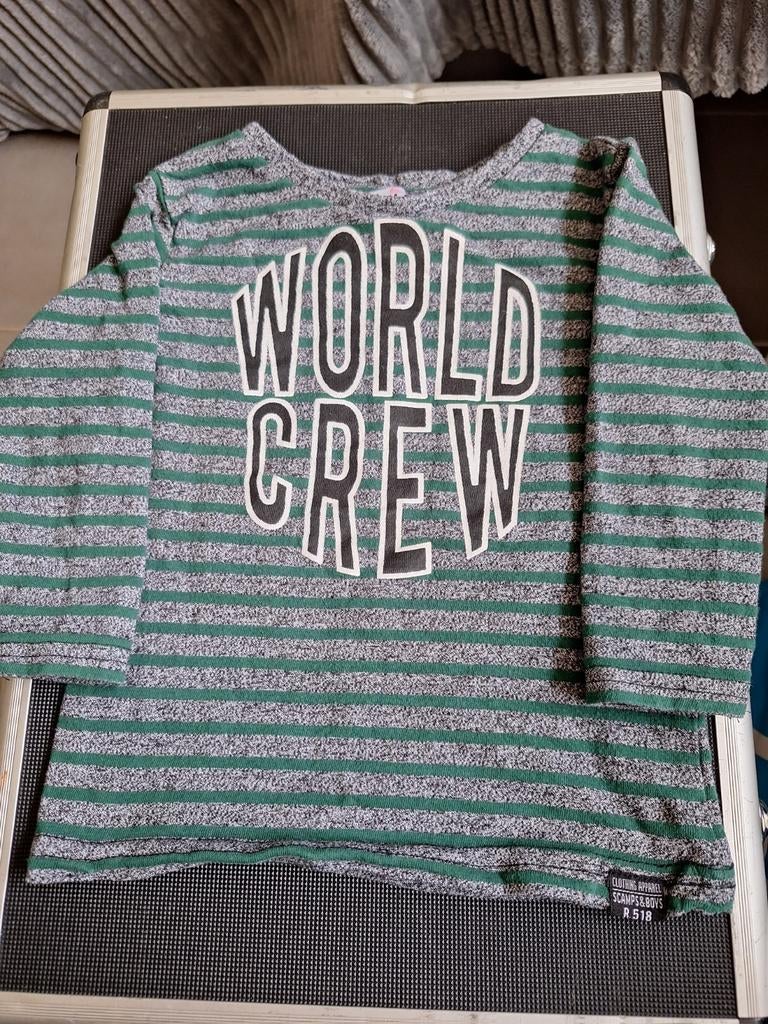 Grijs groen gestreepte trui maat 74, Kinderen en Baby's, Babykleding | Maat 74, Wibra, Truitje of Vestje, Onbekend, Ophalen of Verzenden
