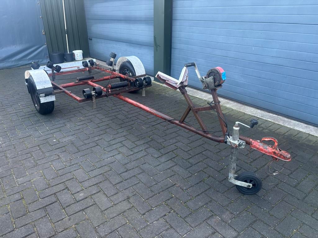 Kleine Boottrailer zie foto s, Auto diversen, Aanhangers en Bagagewagens, Ophalen, Gebruikt