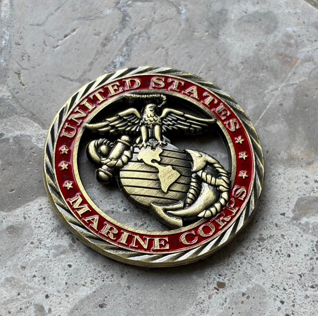 US Marine Corps coin, Verzamelen, Militaria | Algemeen, Ophalen of Verzenden, Marine, Amerika, Embleem of Badge