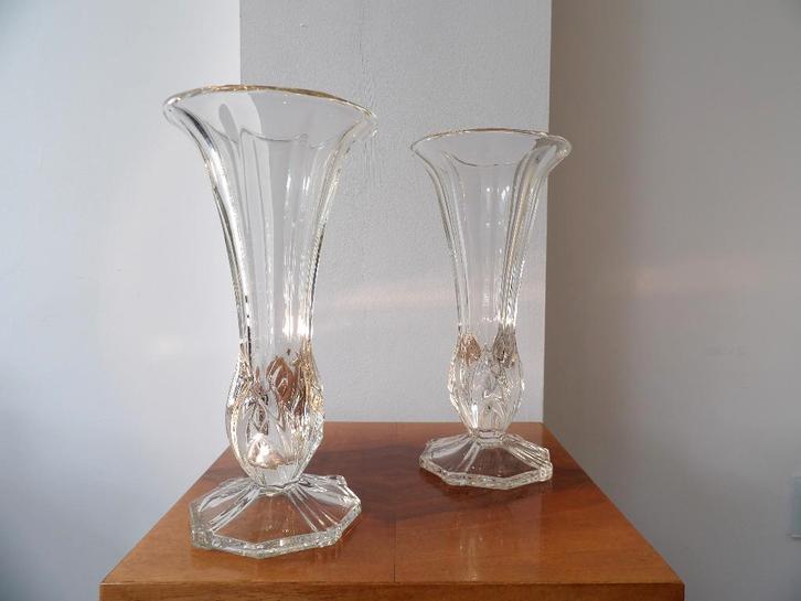 Art Deco Vazen Set Libochovice/SKLO, Josef Feigl, Antiek en Kunst, Antiek | Vazen, Ophalen of Verzenden