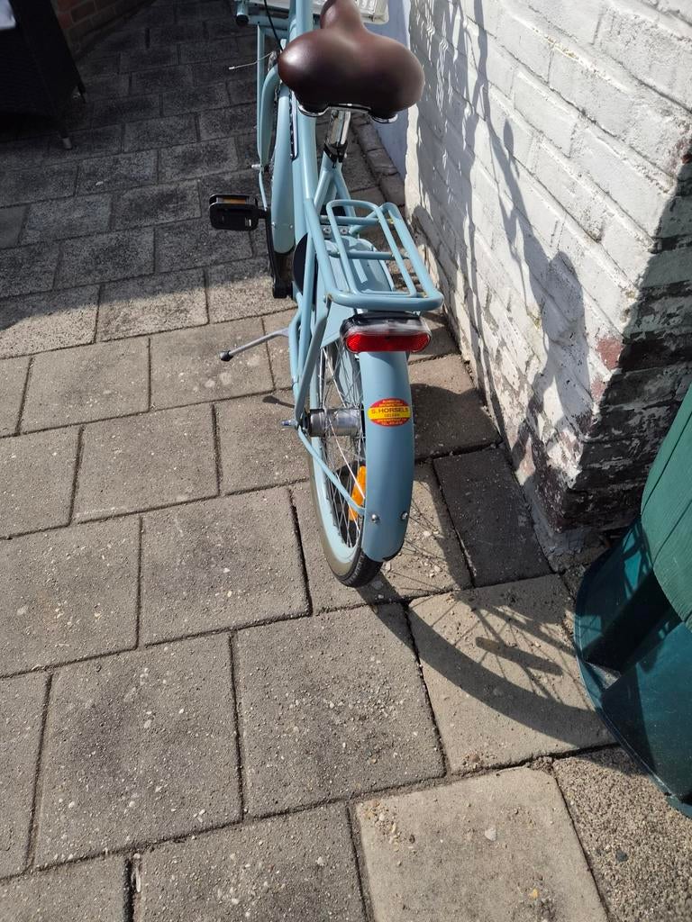 Leuke ice blauwe meisjes popalfiets 22 inch, Fietsen en Brommers, Ophalen, Gebruikt