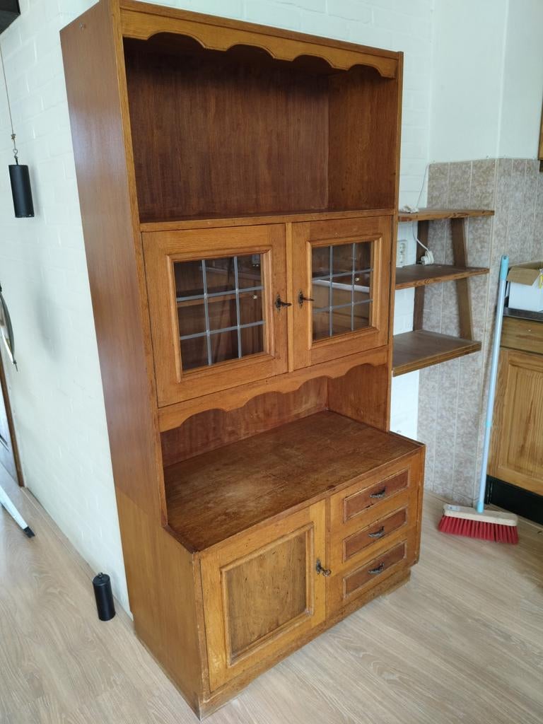 Houten keukenkast jaren 60, Antiek en Kunst, Ophalen