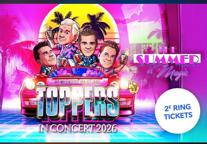 2x Zaterdag tickets Toppers twv 190,-, Tickets en Kaartjes, Evenementen en Festivals, Twee personen