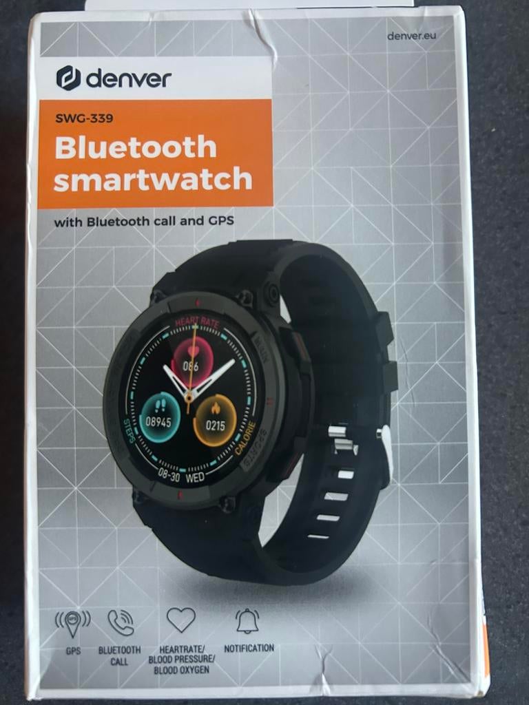 Nieuw smartwatch, Ophalen, Zo goed als nieuw, Zwart, Android