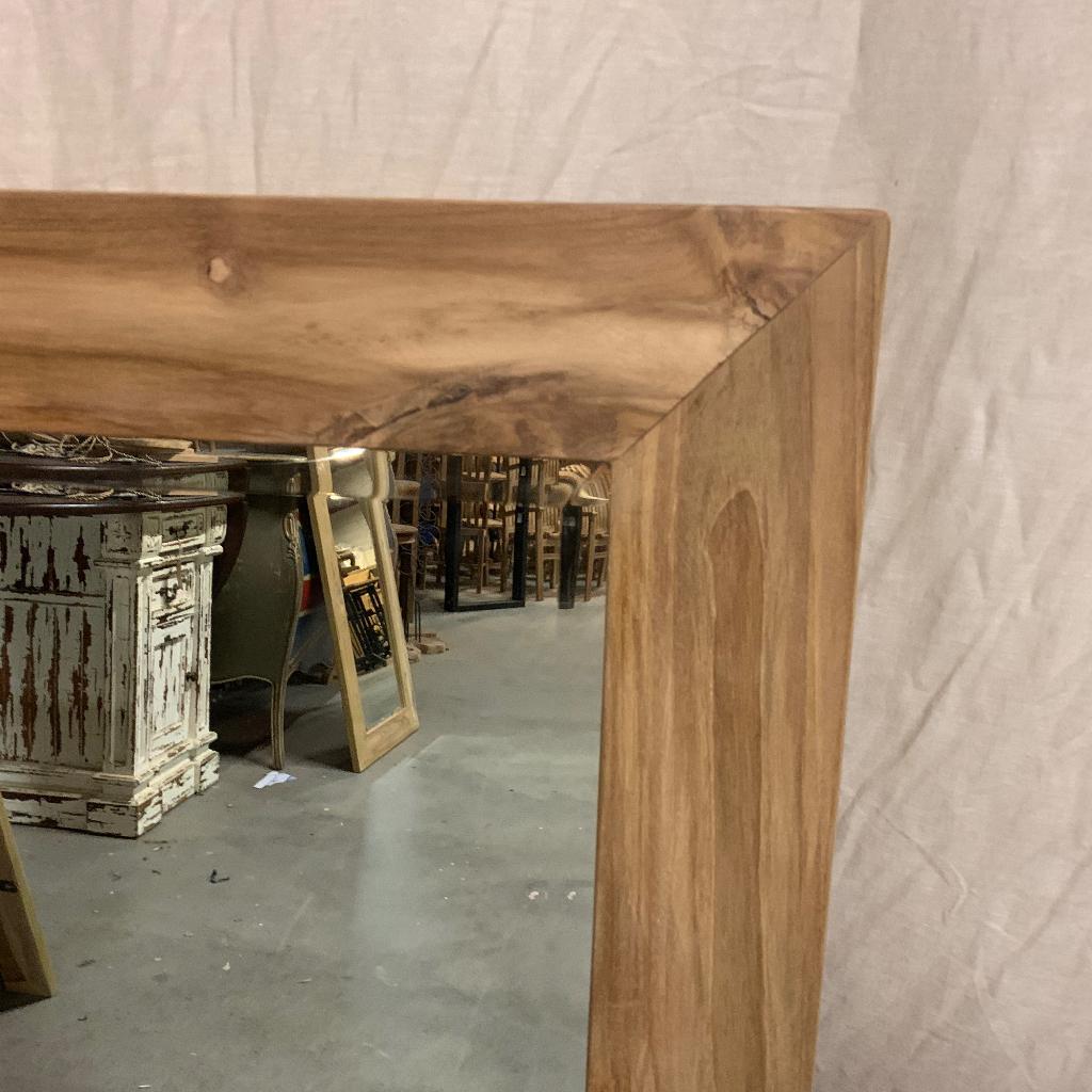 Spiegel (facet) - teakhouten lijst - 120 x 80 cm - TTM Wonen, TTM Wonen, Meubels – (Perzische) Tapijten en Woonaccessoires, Nieuw