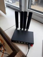5G Modem Router met 4 antennes en Dual Sim - Openwrt WIFI, Computers en Software, Routers en Modems, Ophalen of Verzenden, Zo goed als nieuw