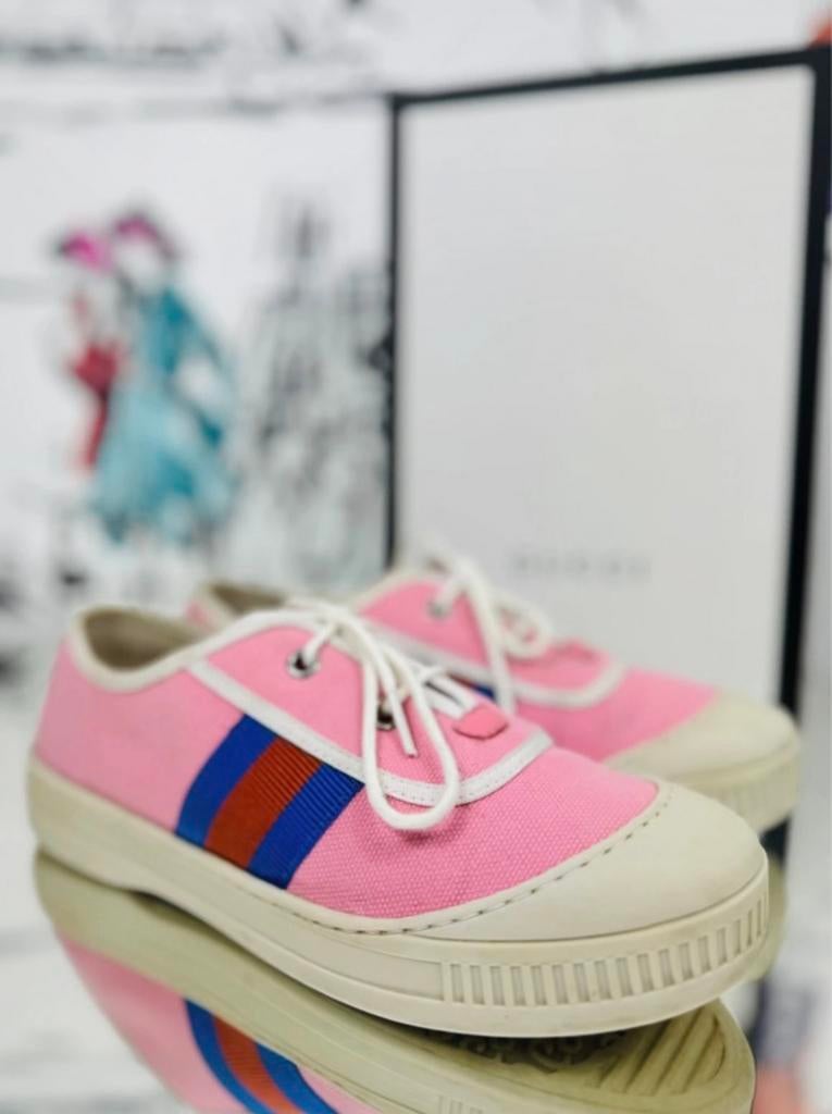 Gucci roze canvas sneakers schoenen maat 31, Kinderen en Baby's, Schoenen, Gucci EU, Customercare@gucci.com, Zo goed als nieuw