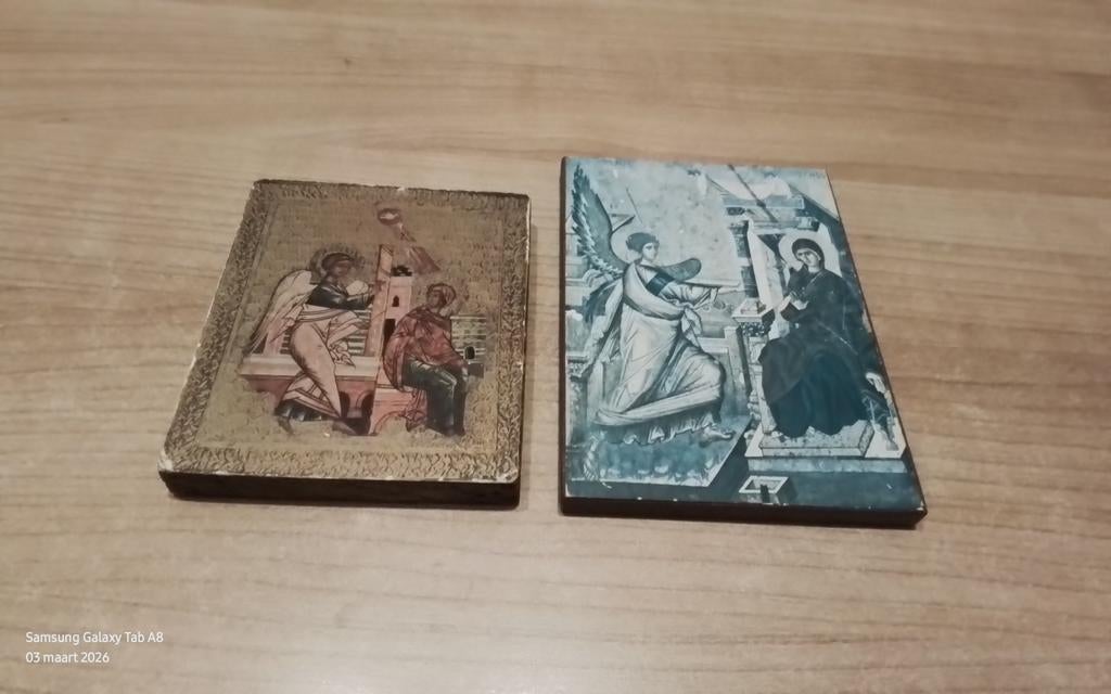 1 Antieke Russische Icoon, Niederrheinische,handwerk, Ophalen of Verzenden