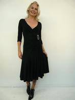 *Abfab Vintage Zwarte Elegante Jurk uit Parijs 38*, Maat 38/40 (M), Zwart, Ophalen of Verzenden, Zo goed als nieuw