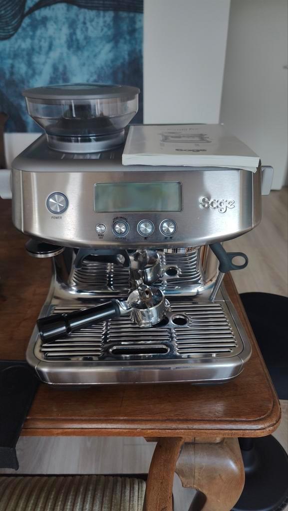 Sage barista Pro, Witgoed en Apparatuur, Koffiezetapparaten, Zo goed als nieuw, Koffiebonen, Espresso apparaat, Afneembaar waterreservoir