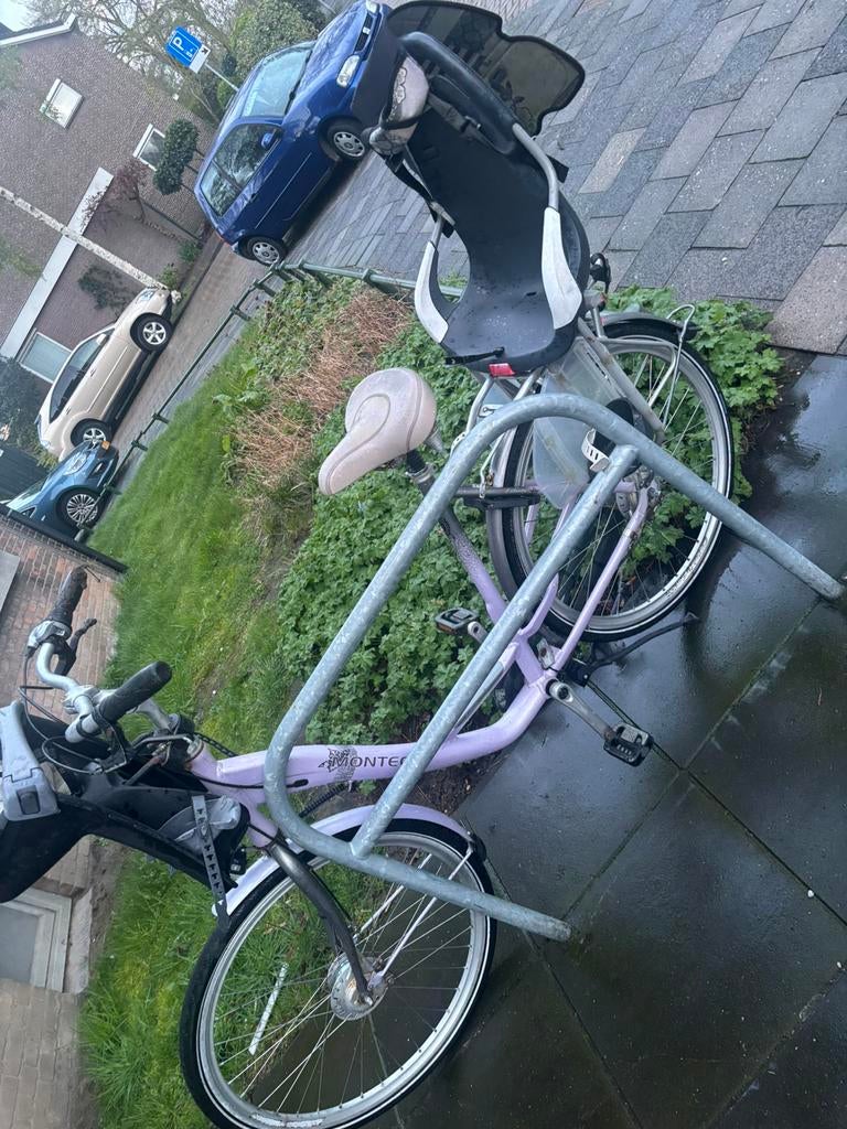Gebruikte moederfiets. Incl zitjes, Ophalen of Verzenden, 2 zitjes, Zo goed als nieuw, Overige merken