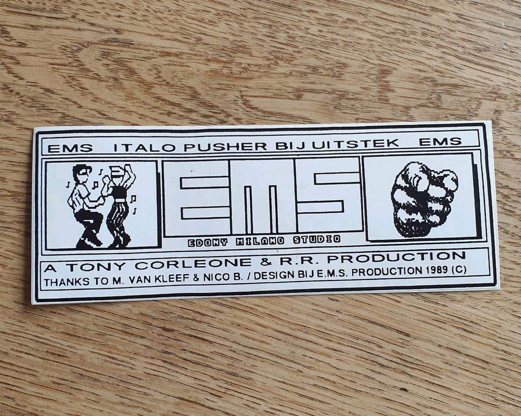 Sticker EMS Italo Pusher, Tony Corleone RR Production zender, Verzamelen, Ophalen of Verzenden, Zo goed als nieuw