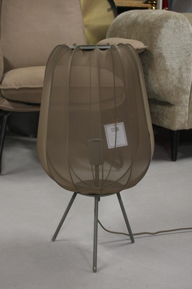 Mooie tafellamp schemerlamp Plumeria donkergroen transparant, Ophalen of Verzenden, Zo goed als nieuw