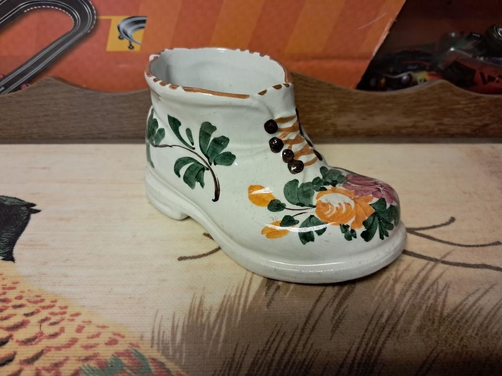 Porseleine schoen met bloemen, Antiek en Kunst, Antiek | Porselein, Ophalen of Verzenden