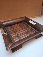Vintage handgemaakt houten tray, Ophalen of Verzenden, Rechthoekig, Hout